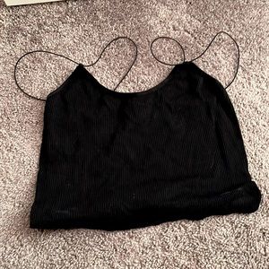 DYNAMITE black ribbed tank